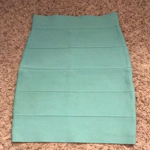 BCBG Maxazaria Bandage Skirt in Turquoise